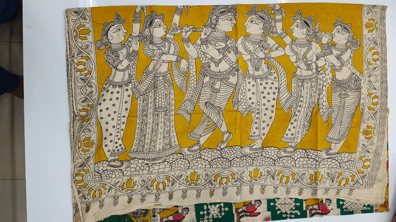 Pure pen kalamkari cotten sarees collection
