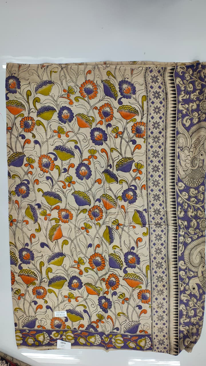 Pure pen kalamkari cotten sarees collection