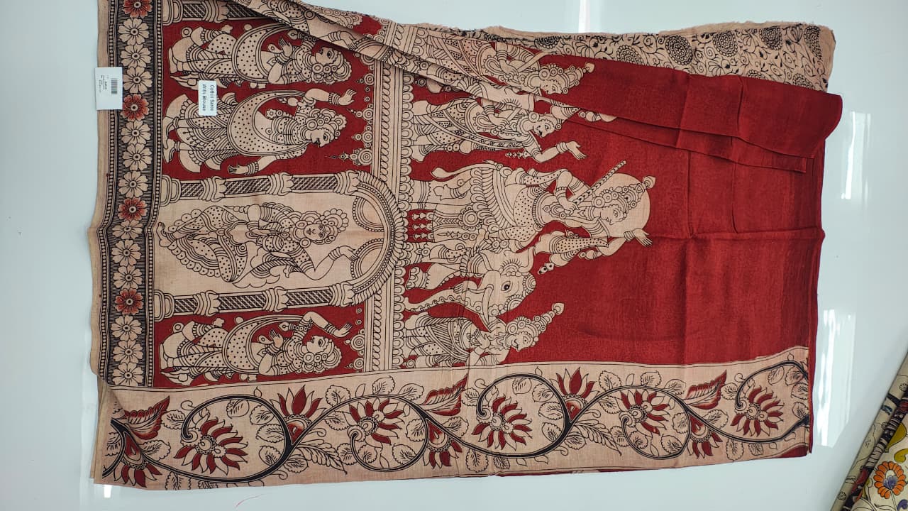 Pure pen kalamkari cotten sarees collection