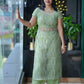Georgette Slitted Kurti 2 Piece Set