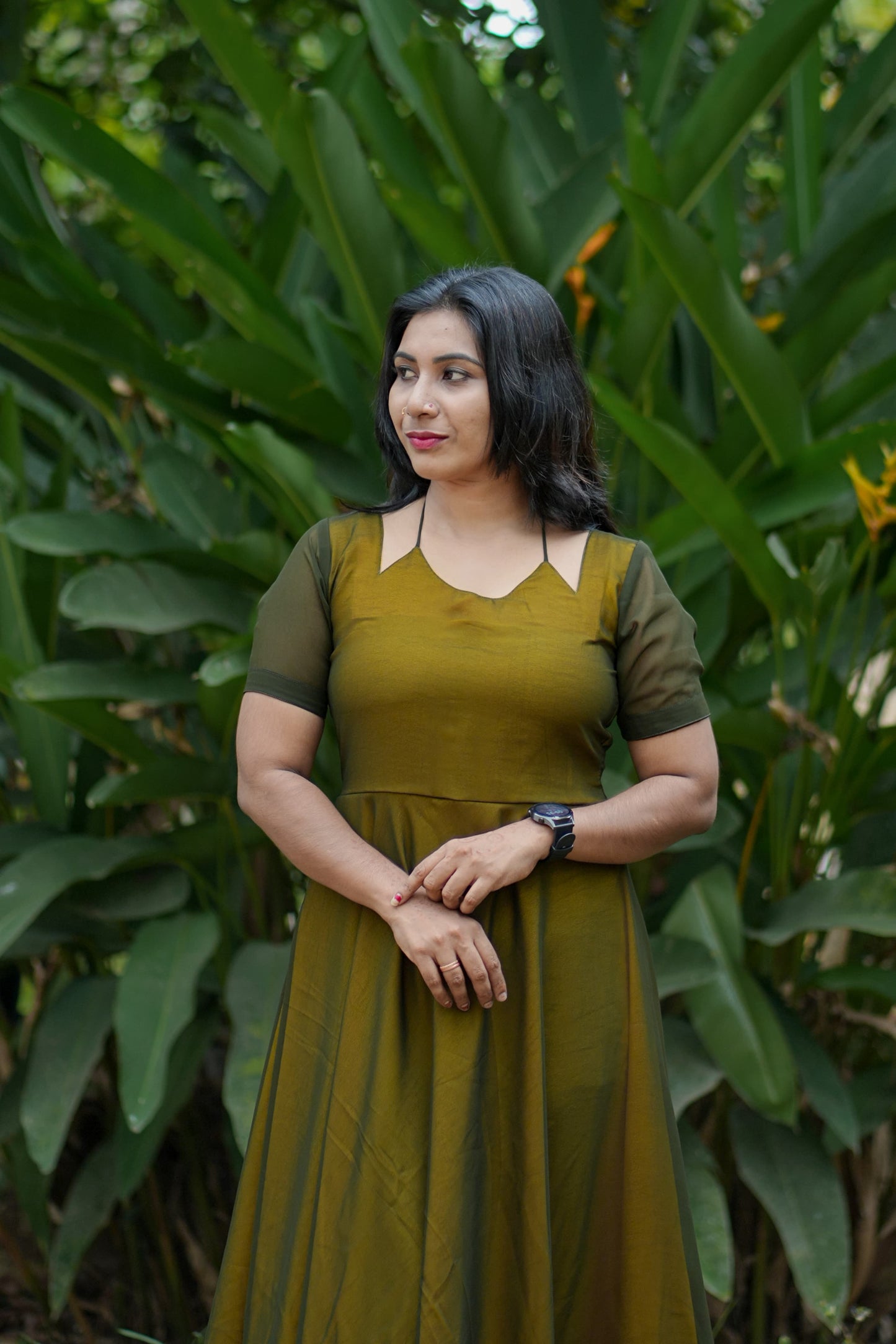 Georgette and Crape Designer Umbrella Frock