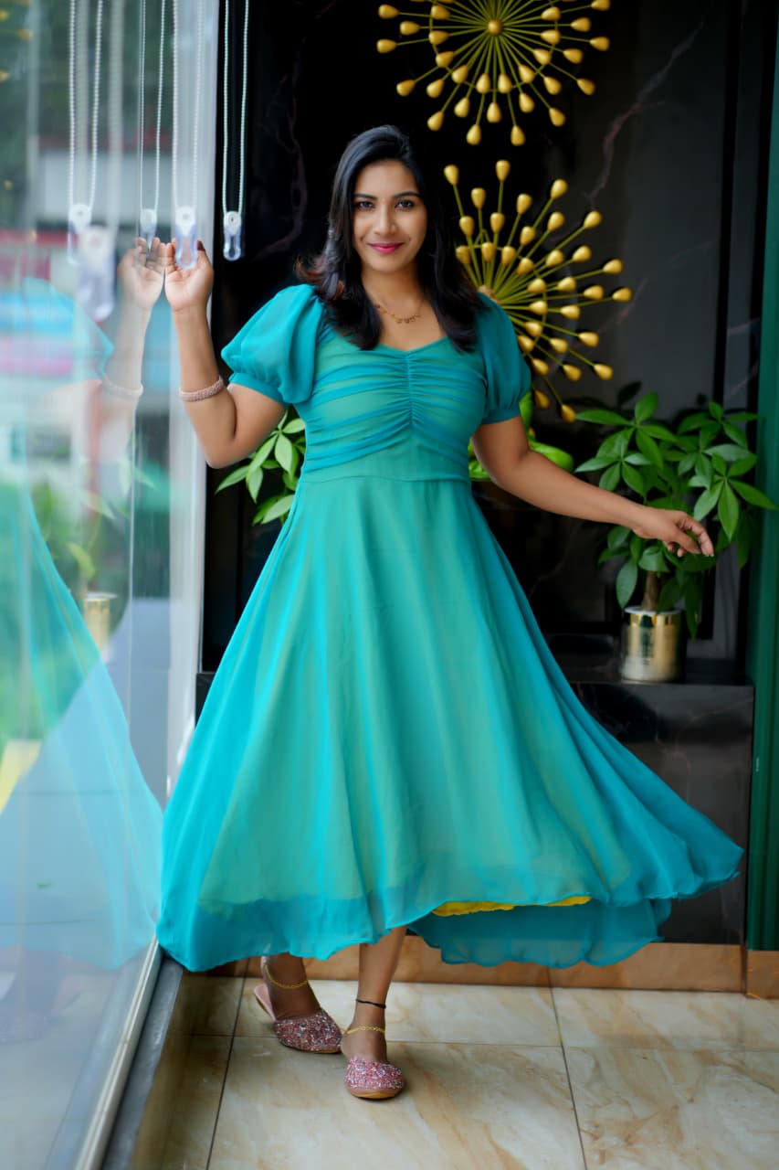 Georgette Umbrella Frock with Variety Colors