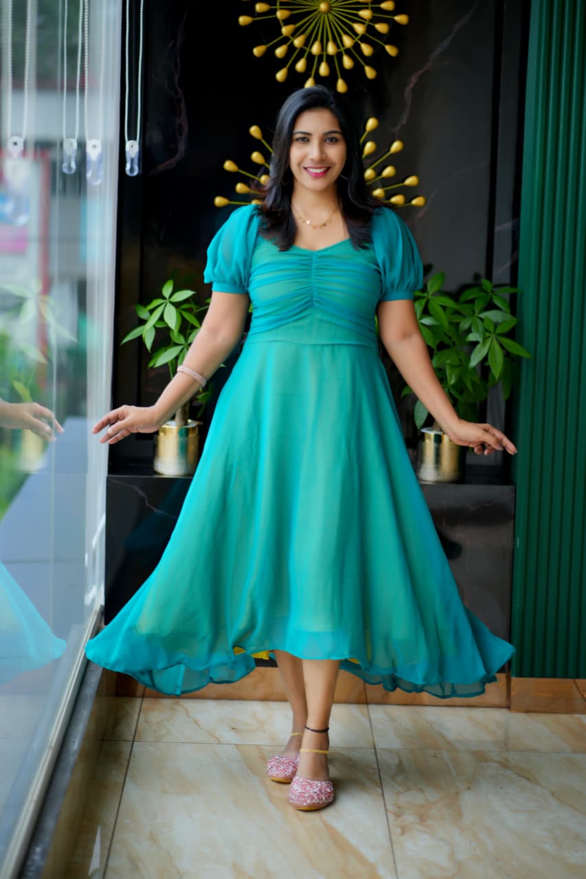 Georgette Umbrella Frock with Variety Colors