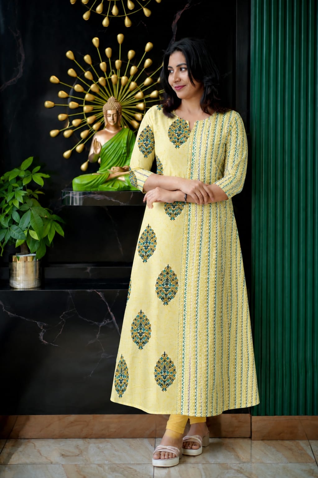 Radiant Charm A-Line Cotton Kurta