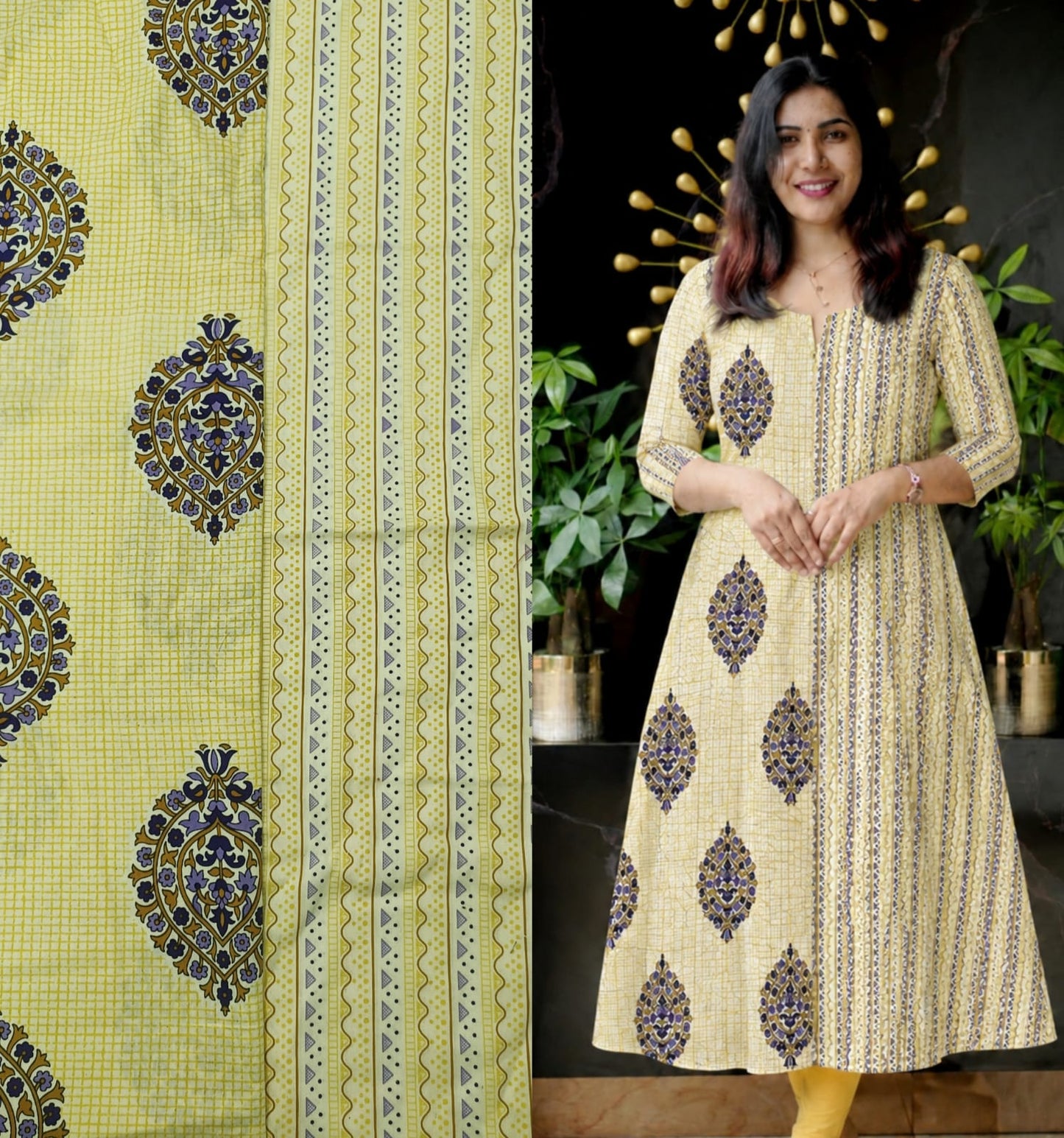 Radiant Charm A-Line Cotton Kurta