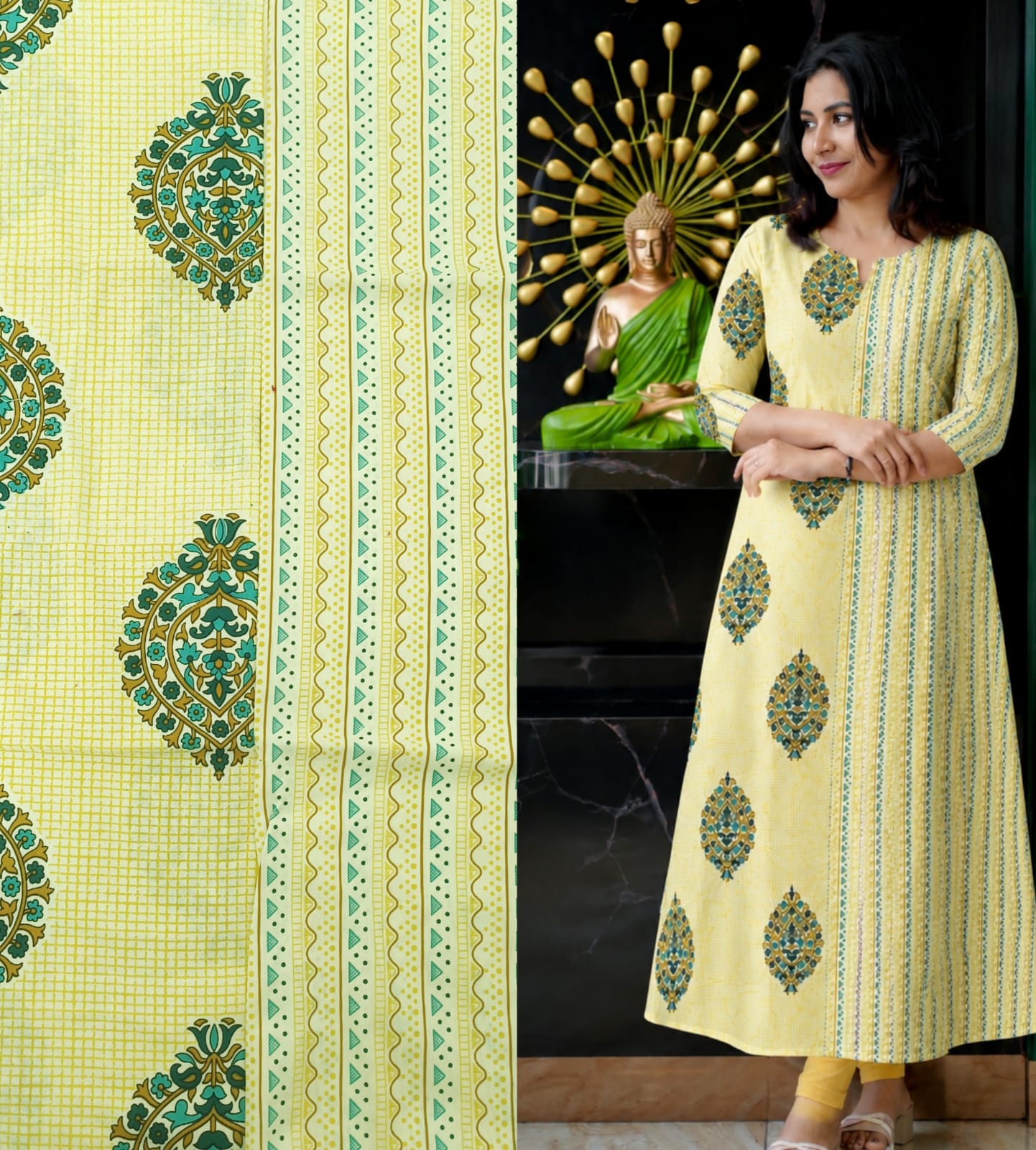 Radiant Charm A-Line Cotton Kurta