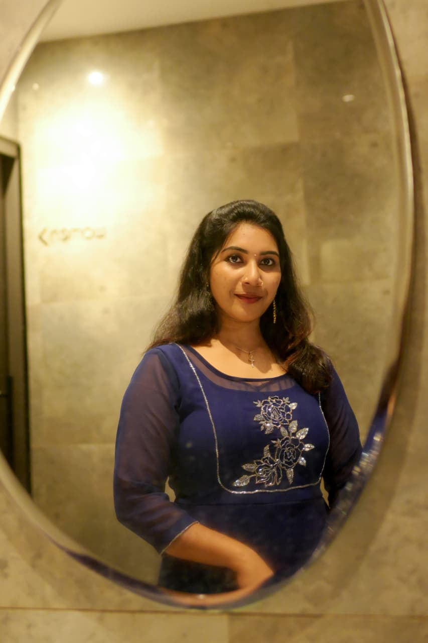 Georgette Hand worked Umbrella Top