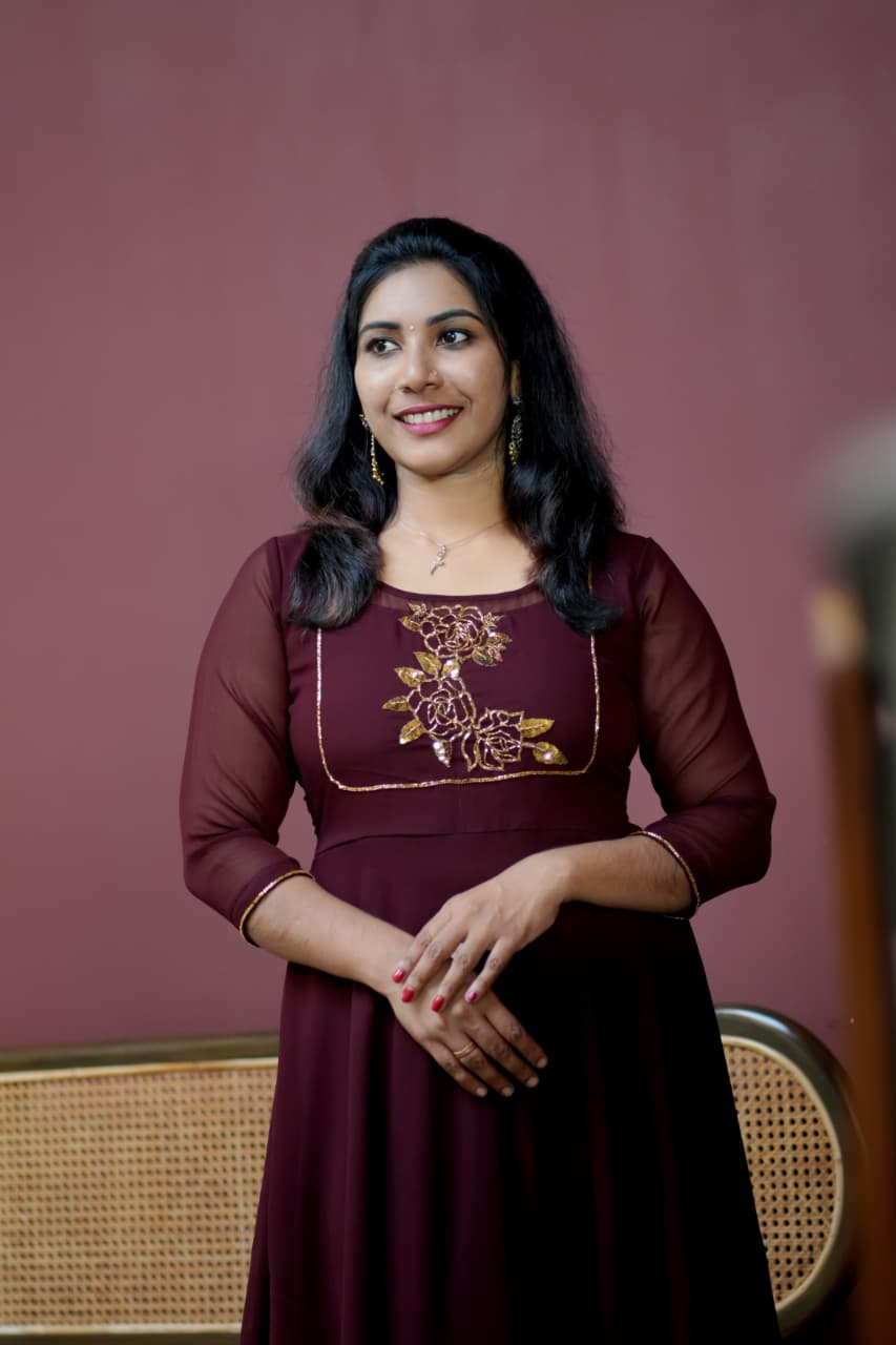 Georgette Hand worked Umbrella Top