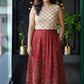 Ethnic Print Cotton Midi Skirt & Top