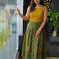 Ethnic Print Cotton Midi Skirt & Top
