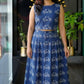 Ethnic Print Cotton Midi Skirt & Top