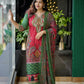 OH LA LA Designer Pakistani Style 3-Piece Suit (Red & Green Ethnic Collection)